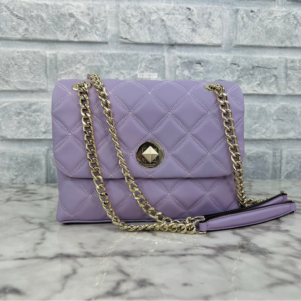 Kate Spade Natalia Small Flap Chain Shoulder Bag Crossbody In Lilac Frost